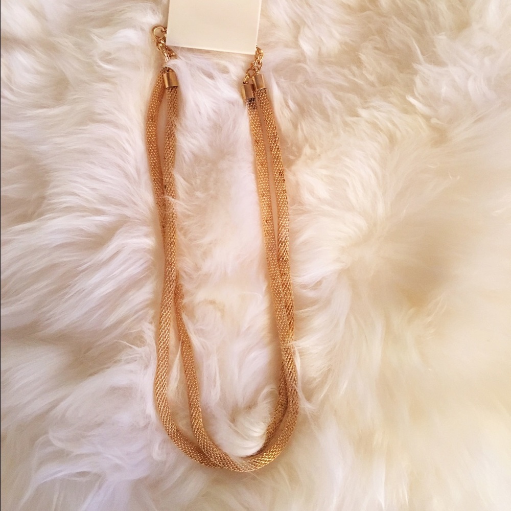 Gold rope costume jewelry necklace