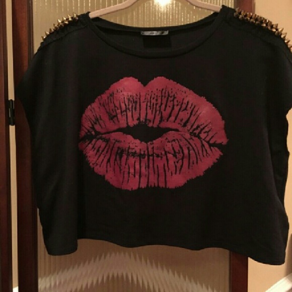 Gold Studed Crop Top