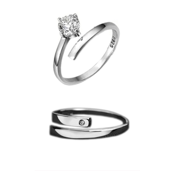 CZ Diamond Adjustable Rings - Picture 3 of 4