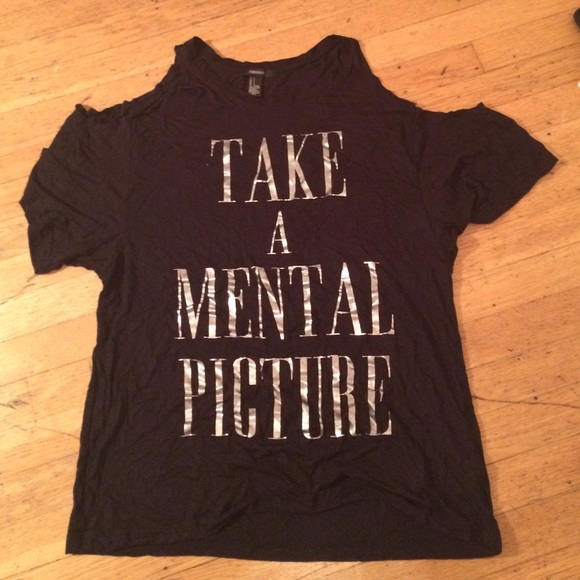 Black "Take A Mental Picture" top