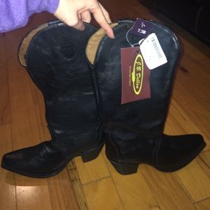 JB Dillon black cowboy boots