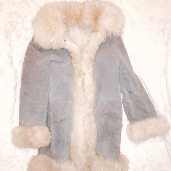 100 real leather suede super warm jacket!!