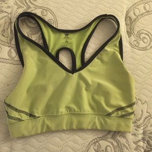 Neon green Old Navy sports bra size S