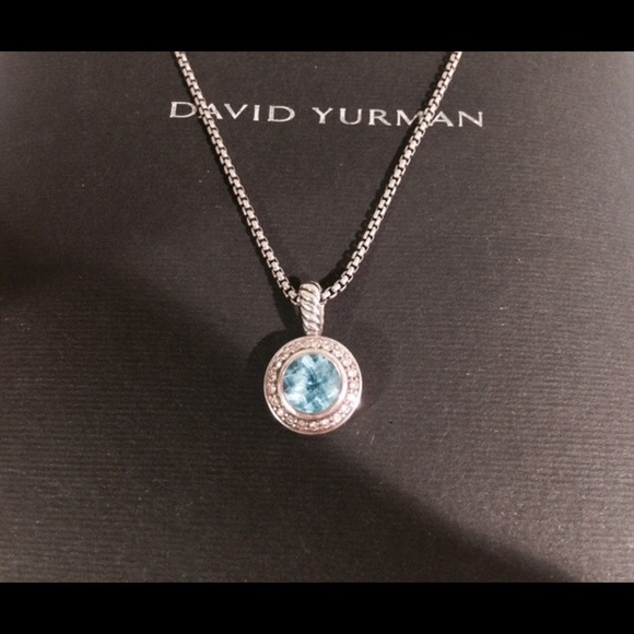 David Yurman-Blue Topaz & Diamonds necklace