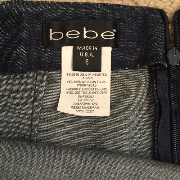 BEBE sexy tight jean skirt - Picture 2 of 2
