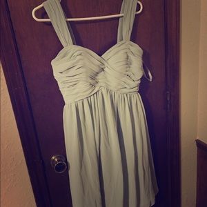 Light green bridesmaid dress