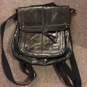 The Sak leather backpack/ cross body