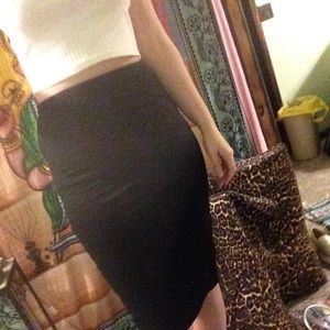 Black knee length skirt