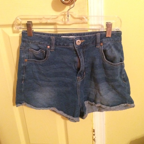Super high waisted mom jean shorts