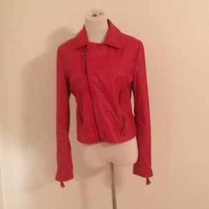 Red pleather jacket