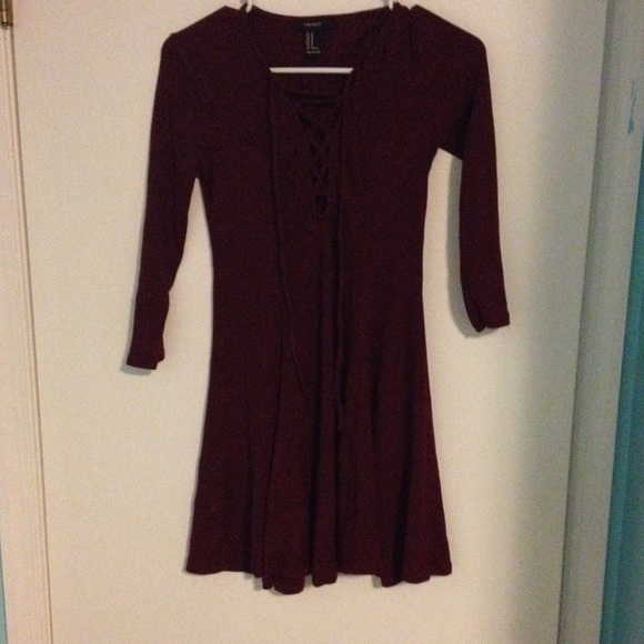 Burgundy dress