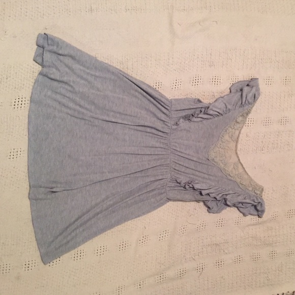 Baby Blue Flowy Blouse - Picture 3 of 3