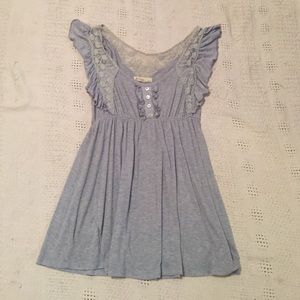 Baby Blue Flowy Blouse