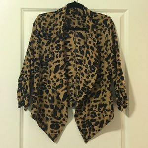 Cheetah Print 3/4 length Blazer