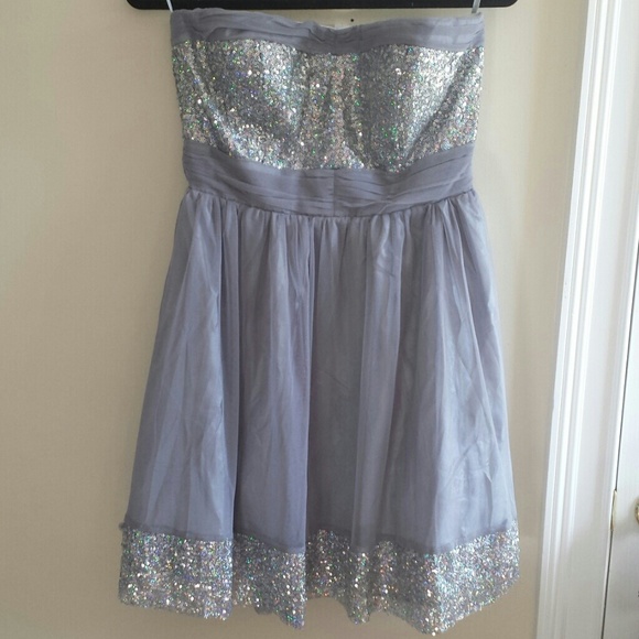NWOT Purple Sequin Trim Prom Dress - Picture 2 of 4