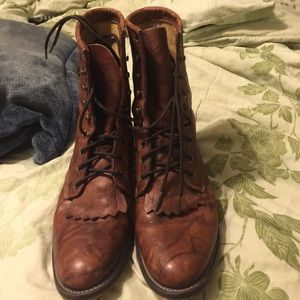 Justin ladies roper boots