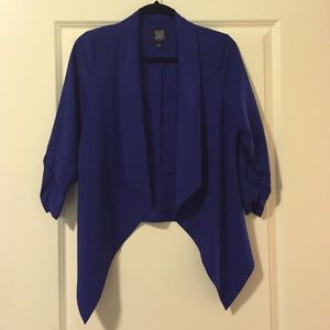 Deep Blue 3/4 length sleeve blazer