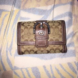 Brown, Coach monogrammed wallet