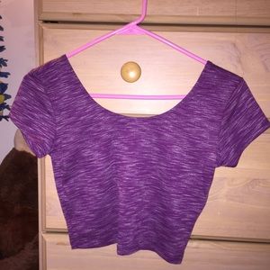 Purple crop top from Garage