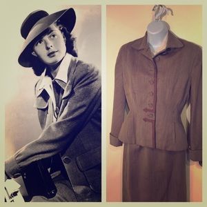 H. Liebes 1940s vintage wool suit