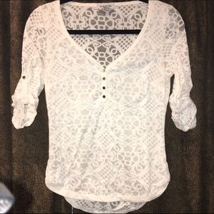 bebe Patterned Henley