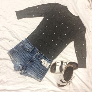 A&F High Waisted Shorts W/ Lace Pocket