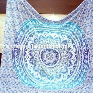 Tapestry turquoise and blue