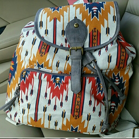 Aztec print backpack