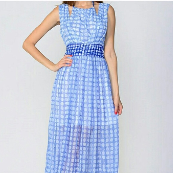 Polka Dot Dress Maxi Dress, Moon Collection - Picture 1 of 4