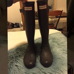 Hunter Rain Boots matte black
