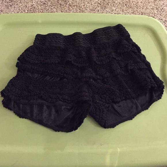 Black Lace Shorts