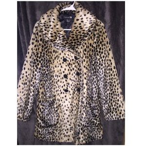 Forever 21 leopard Print Coat