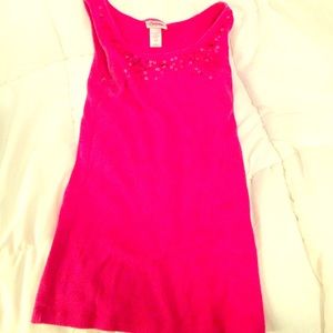 Beautiful Bright Pink Sparkly tank top Justice