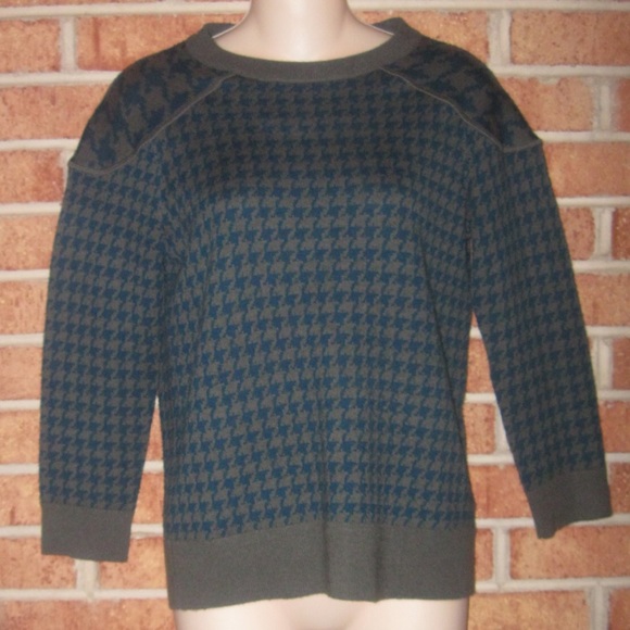 SOLD! HP J Crew Tippi Houndstooth Merino Sweater - Picture 2 of 4