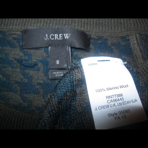 SOLD! HP J Crew Tippi Houndstooth Merino Sweater - Picture 4 of 4