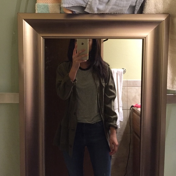 Olive green utility jacket