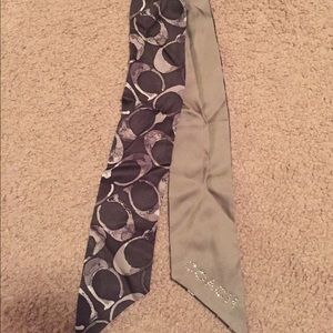 Black and grey coach scarf