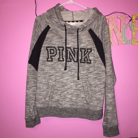 Grey 'PINK' Hoodie