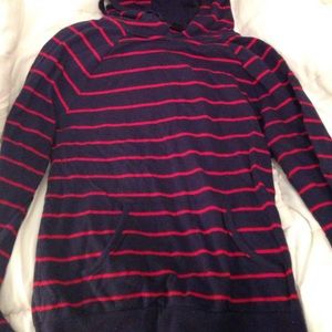 Navy Blue and Red Forever 21 Hoodie