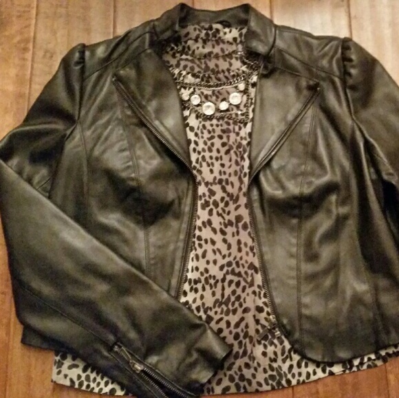 Faux leather jacket