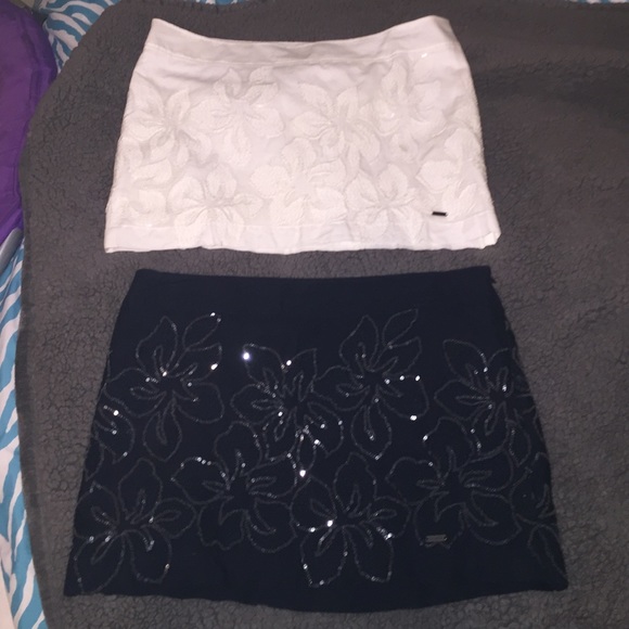 White & Navy Hollister skirts