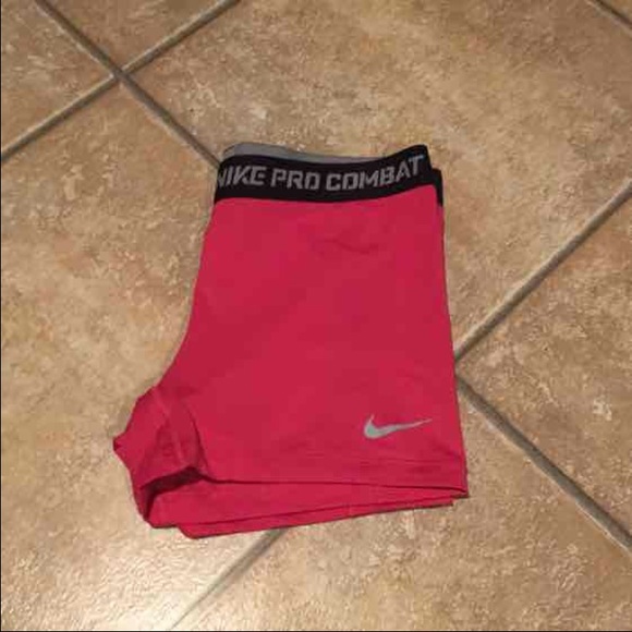 Hot pink Nike Pros size Large