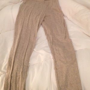 Grey Leggings with Lace trim at ankles
