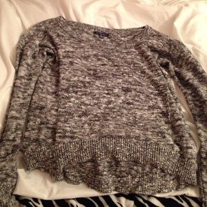Sparkly gray, white and black sweater