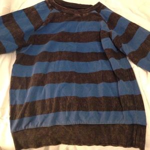 Blue/Black striped forever 21 texturized sweater