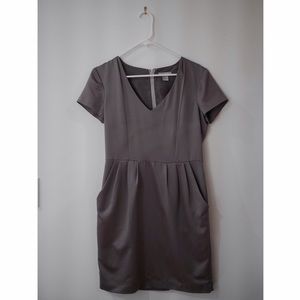 H&M Sage Green Sateen Dress Sz 8 Worn Once