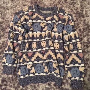 vintage patterned sweater