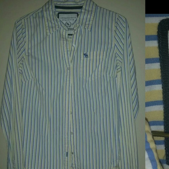 Abercrombie and fitch striped button down shirt