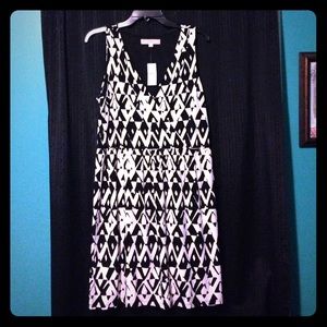 Loft black and white pattern dress.