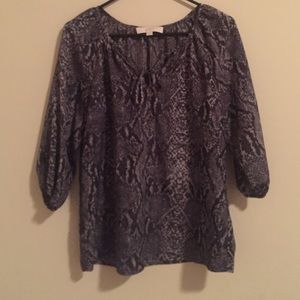 Snakeskin blouse from The Loft